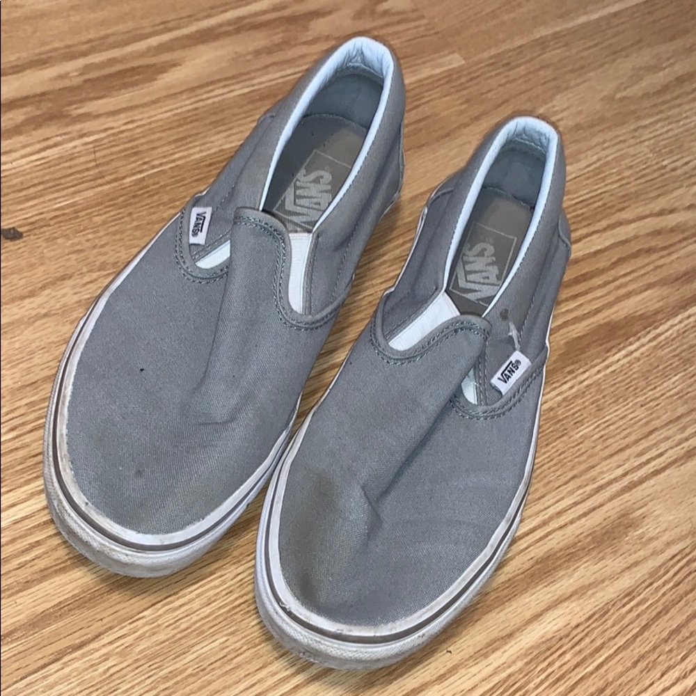 Grey slip on vans
